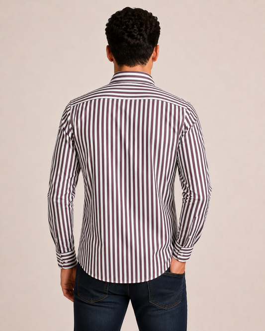 Camicia a righe in cotone