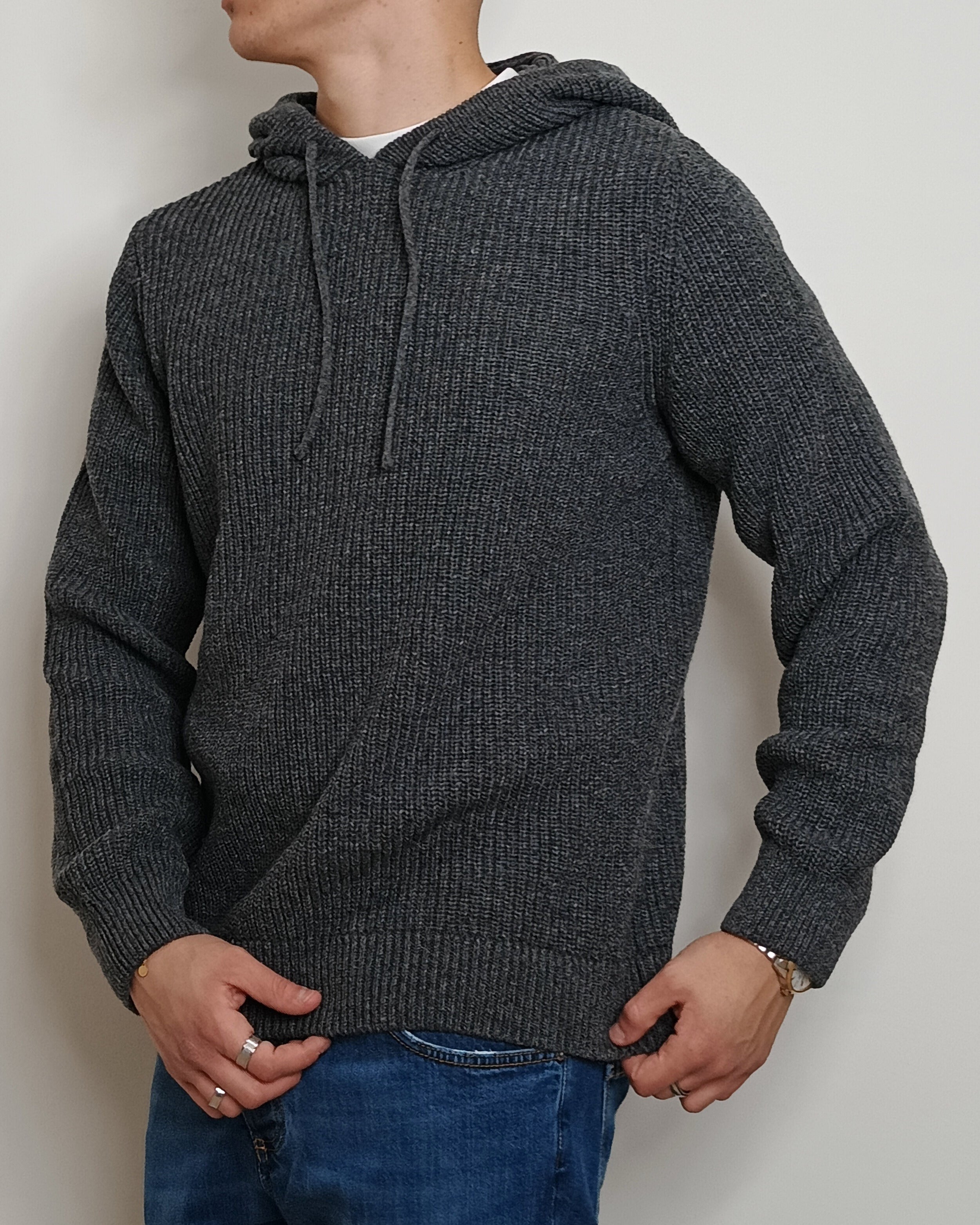 VALDICHIARA FELPA IN LANA CON CAPPUCCIO