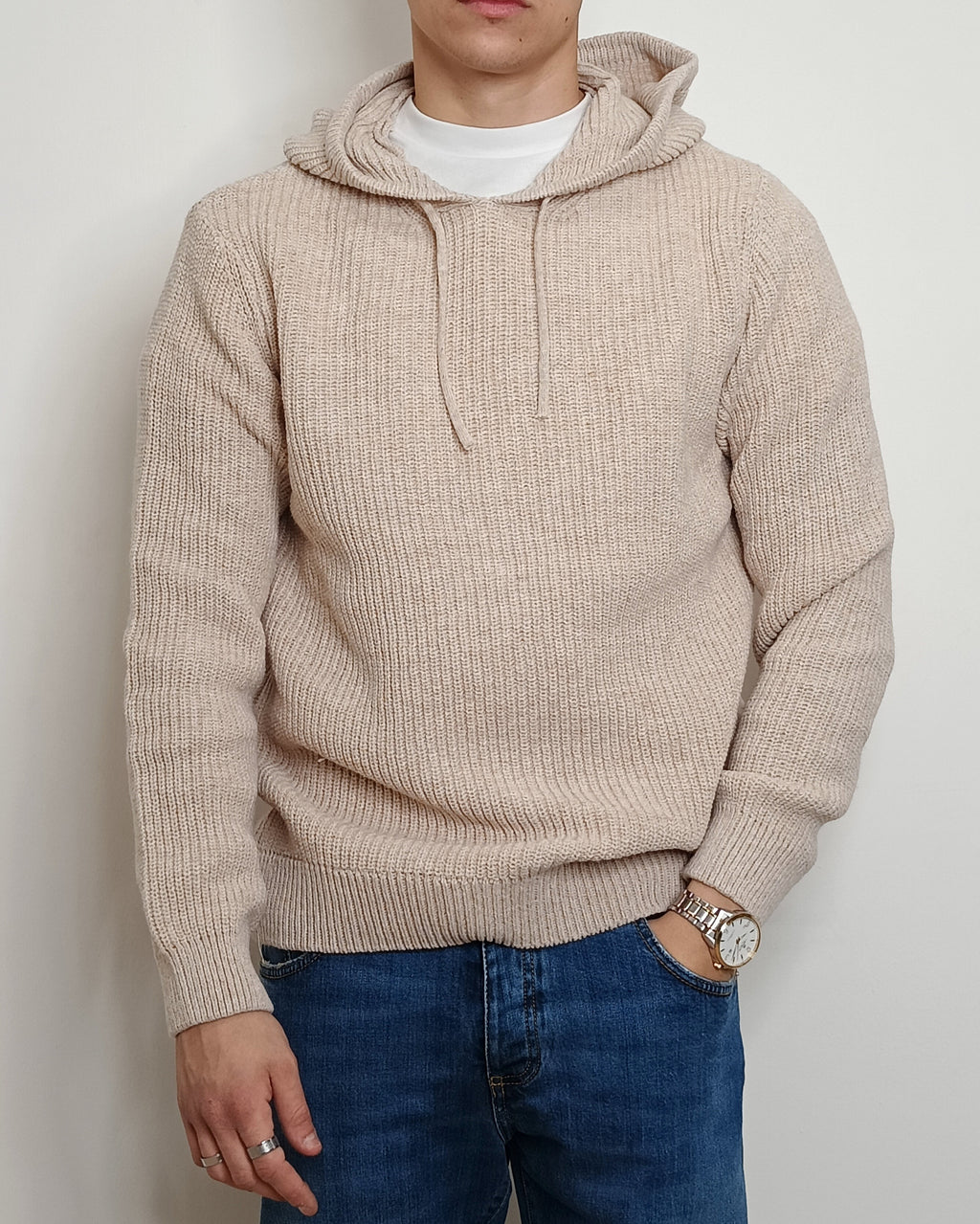 VALDICHIARA FELPA IN LANA CON CAPPUCCIO