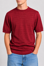 Maglia girocollo traforata