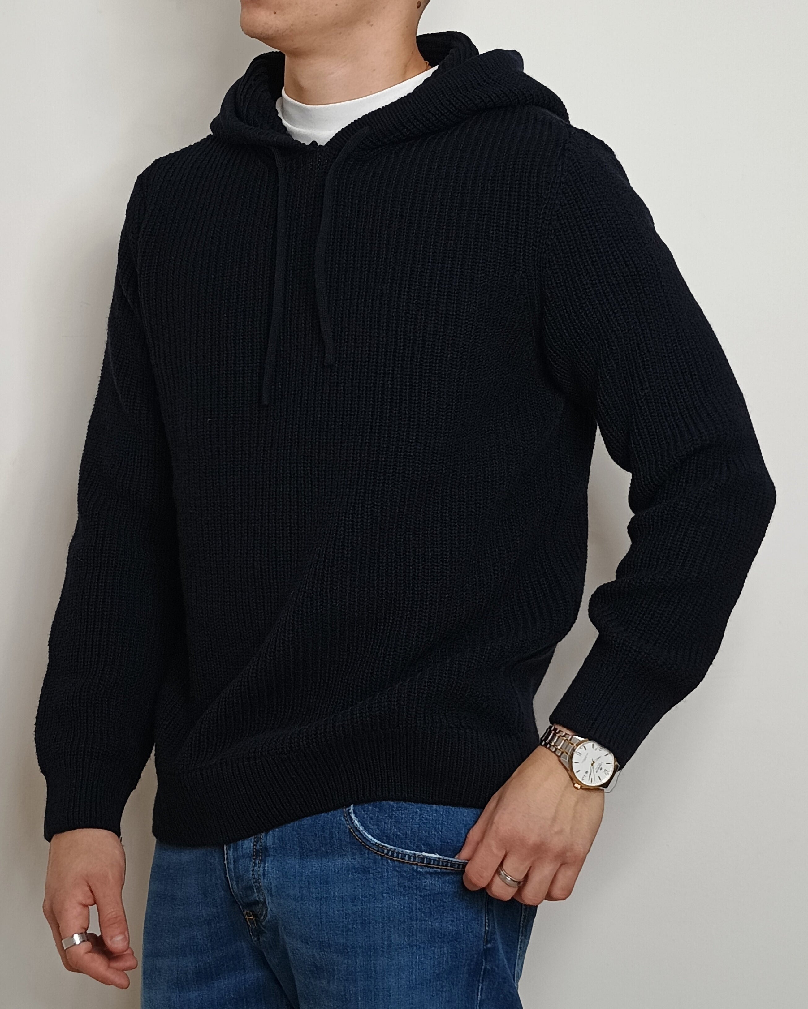 VALDICHIARA FELPA IN LANA CON CAPPUCCIO