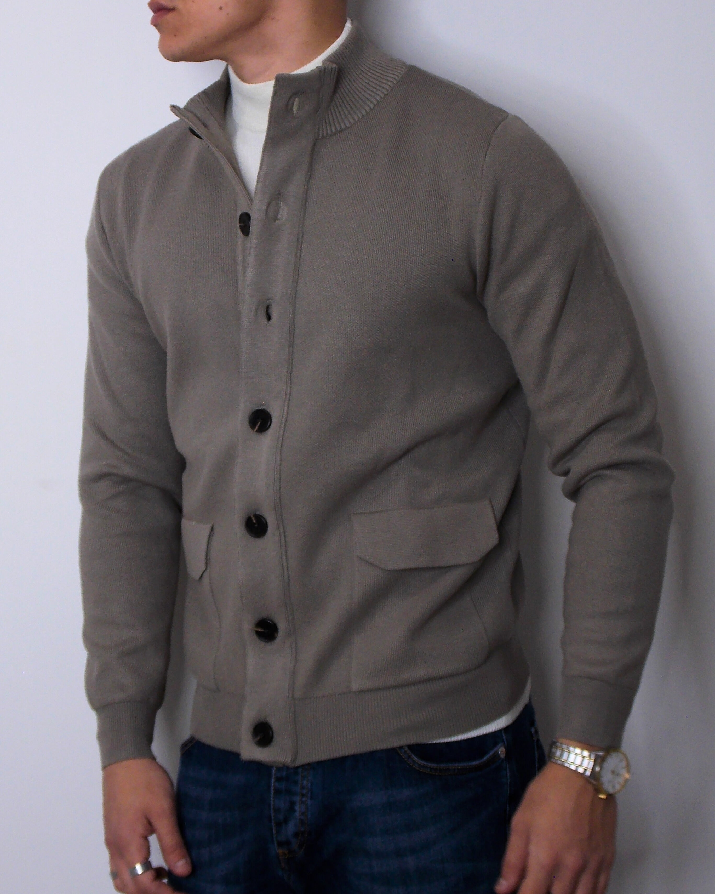 DOPPIAVVI CARDIGAN ZIP+BOTTONI 25030