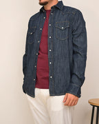DOPPIAVVI CAMICIA TEXASD DENIM MADREPERLA