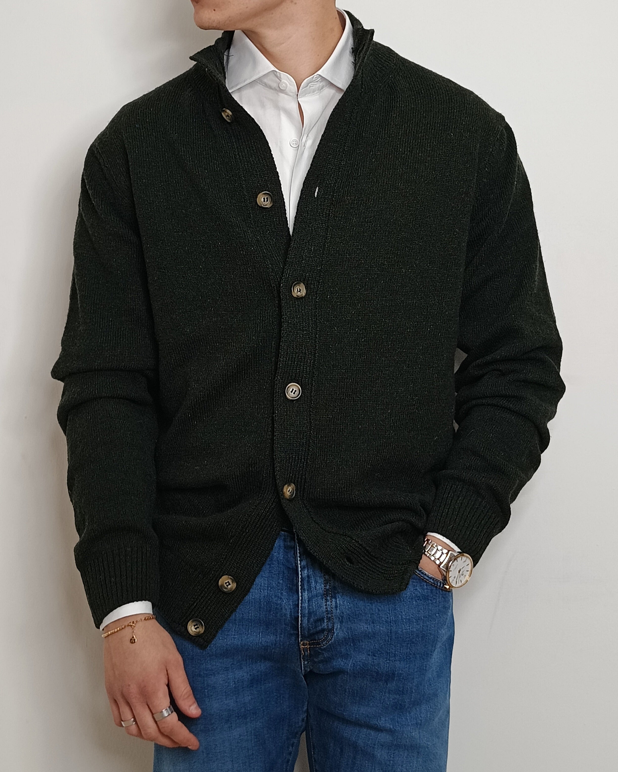 VALDICHIARA CARDIGAN IN LANA CON BOTTONI