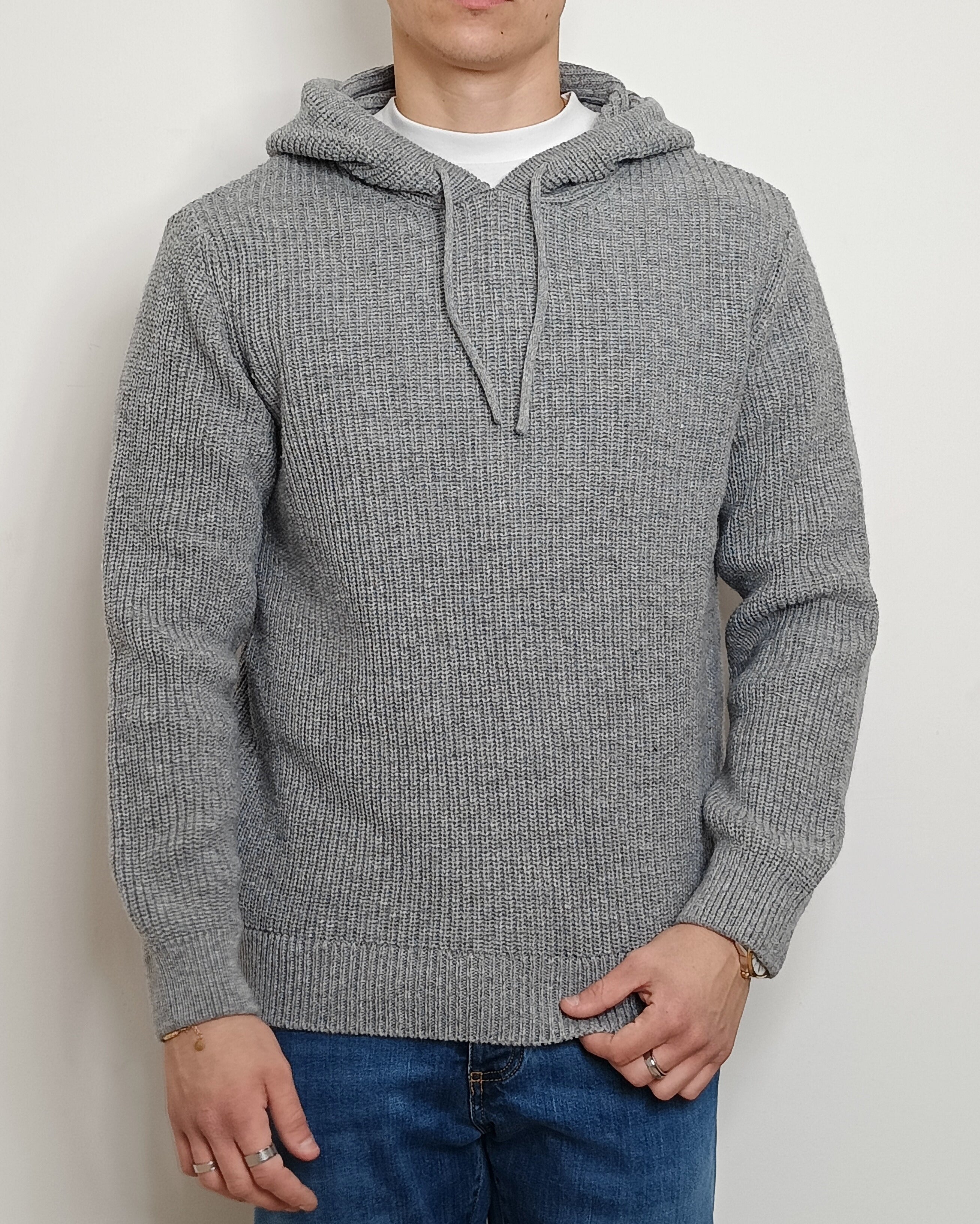 VALDICHIARA FELPA IN LANA CON CAPPUCCIO