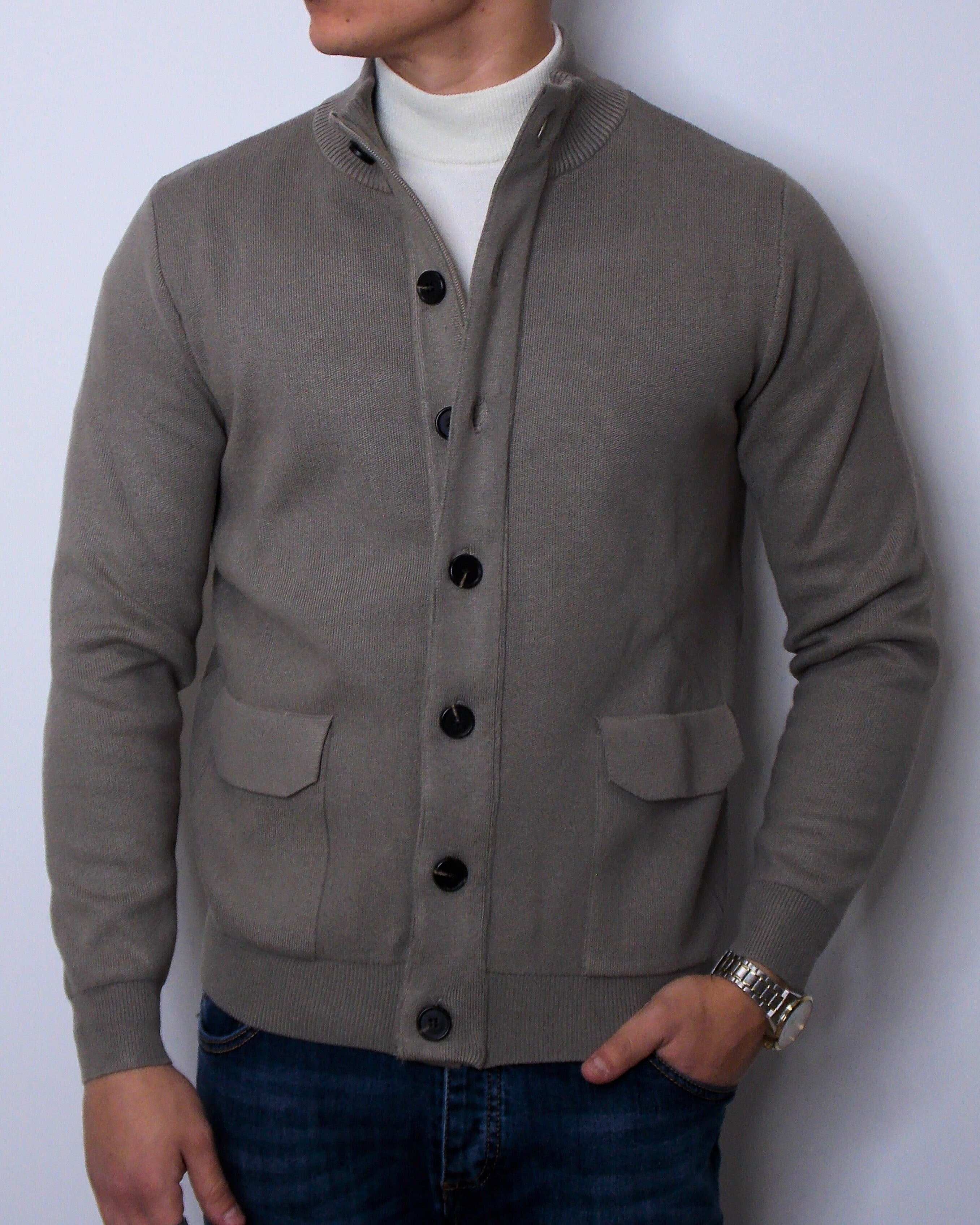 DOPPIAVVI CARDIGAN ZIP+BOTTONI 25030