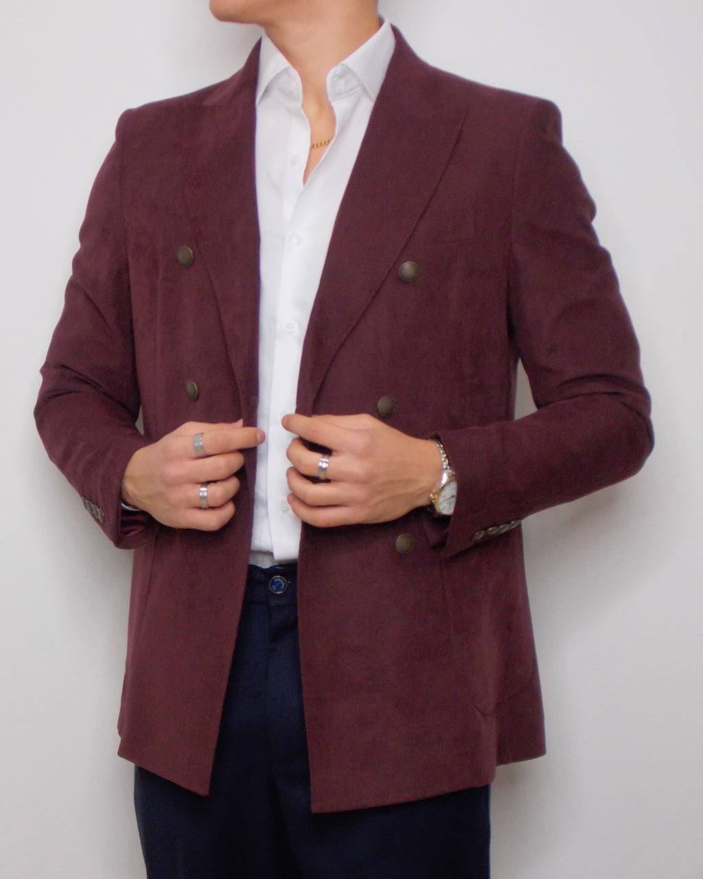 MARCONILS GIACCA DOPPIO PETTO CILIEGIO