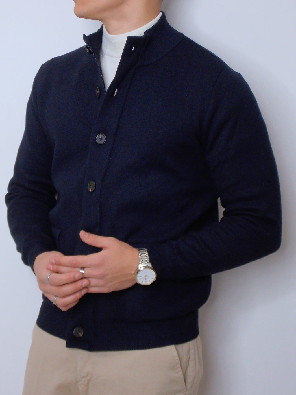 DOPPIAVVI CARDIGAN ZIP+BOTTONI 25030