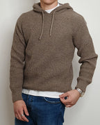 VALDICHIARA FELPA IN LANA CON CAPPUCCIO