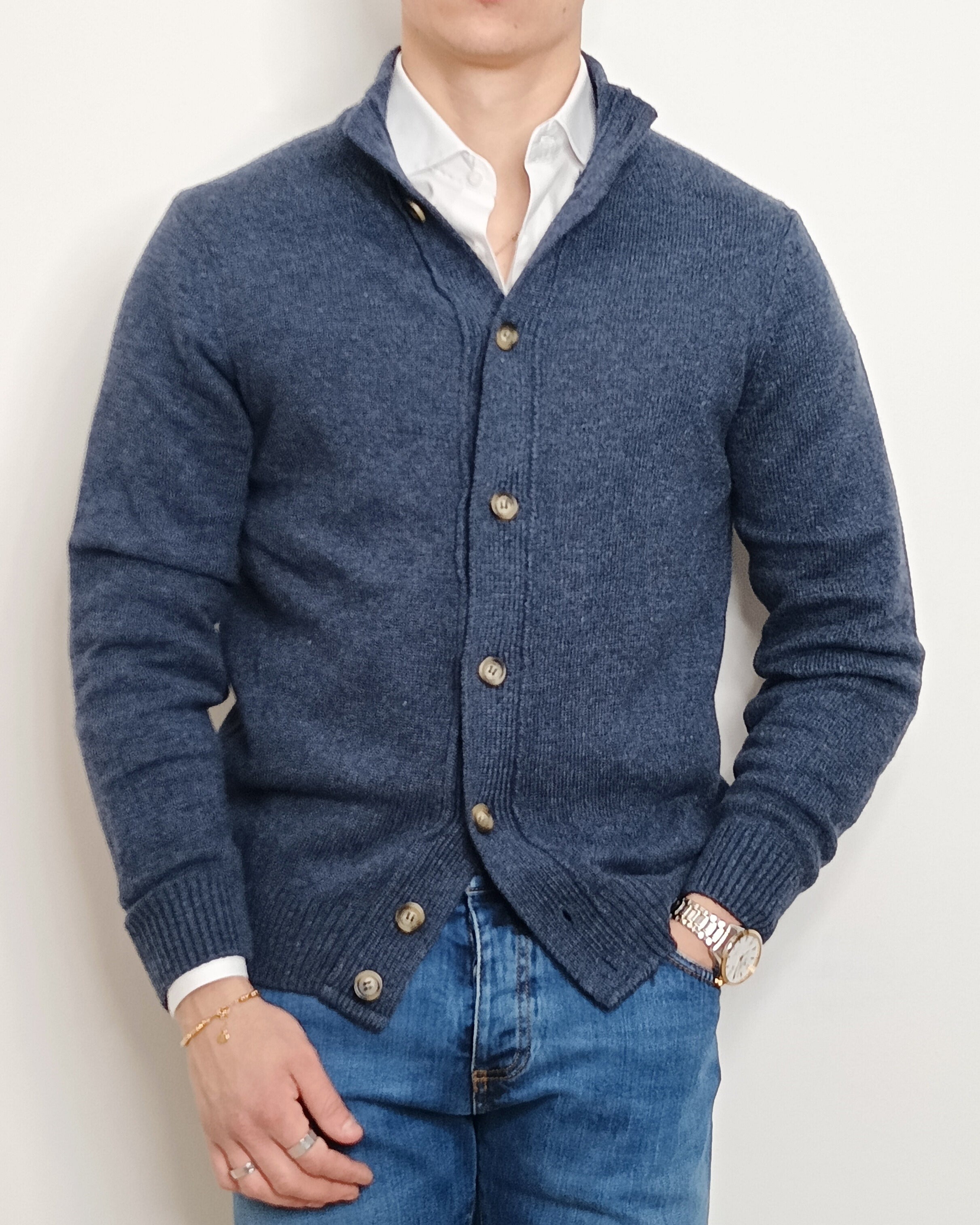 VALDICHIARA CARDIGAN IN LANA CON BOTTONI