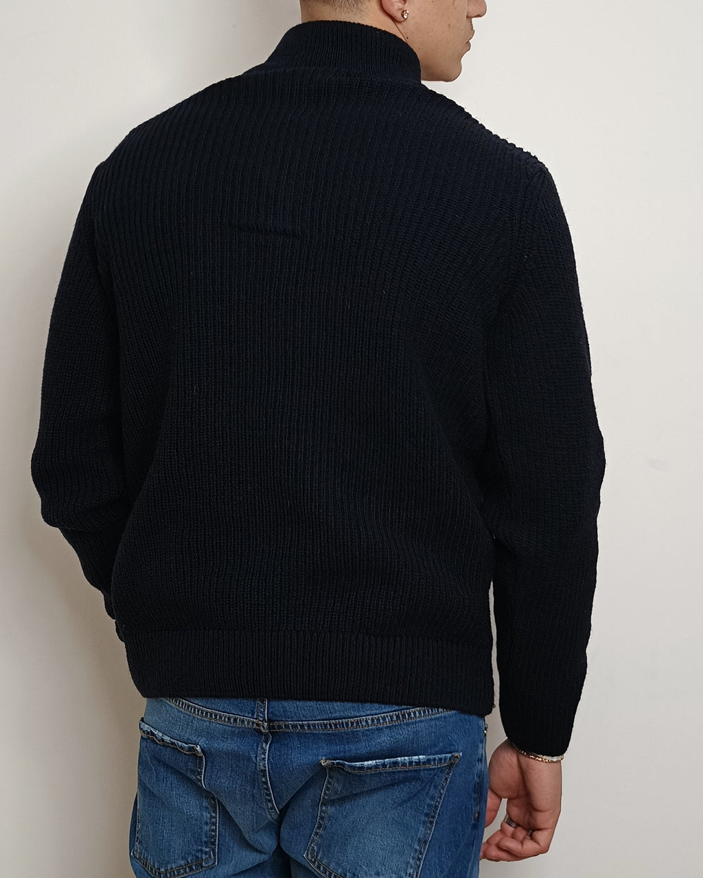 VALDICHIARA FULL ZIP LANA 1007 BLU NAVY