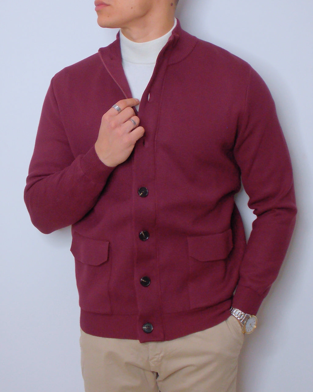 DOPPIAVVI CARDIGAN ZIP+BOTTONI 25030
