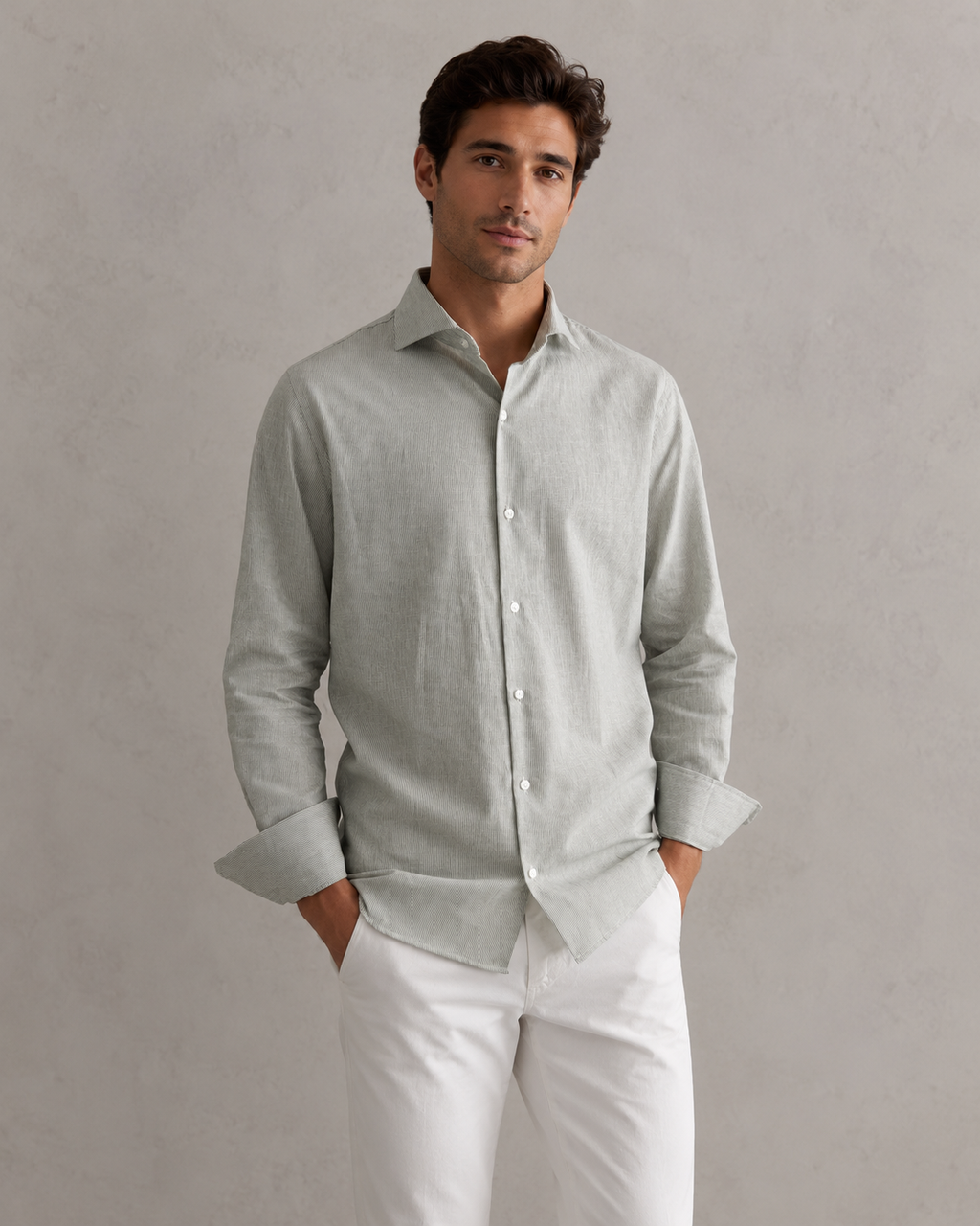 Camicia a righe strette