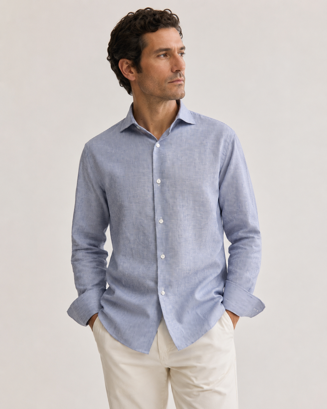 Camicia a righe strette