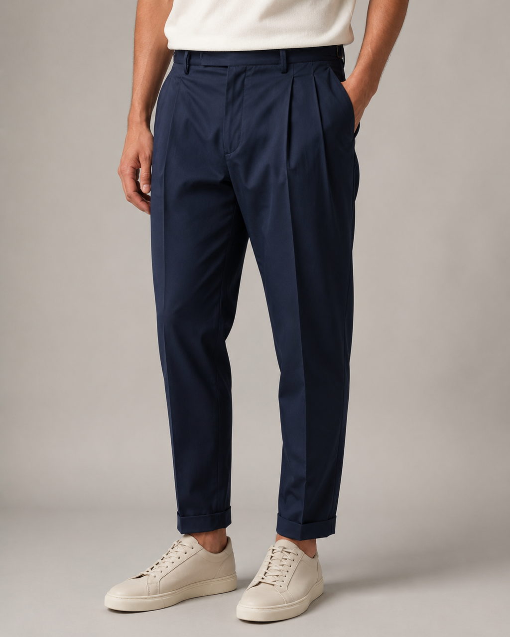Pantalone chinos doppia pence
