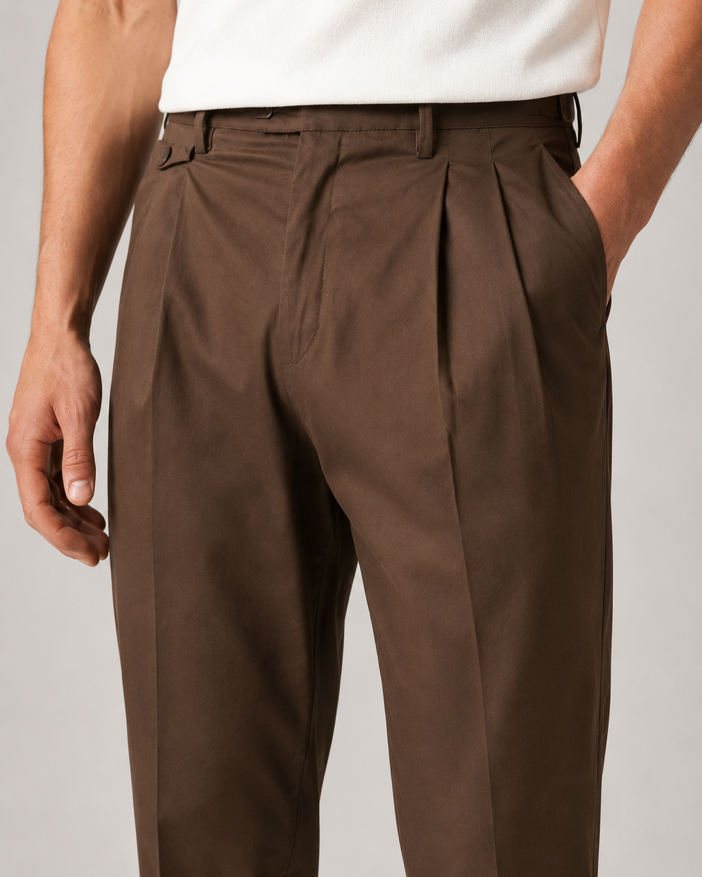 Pantalone chinos doppia pence