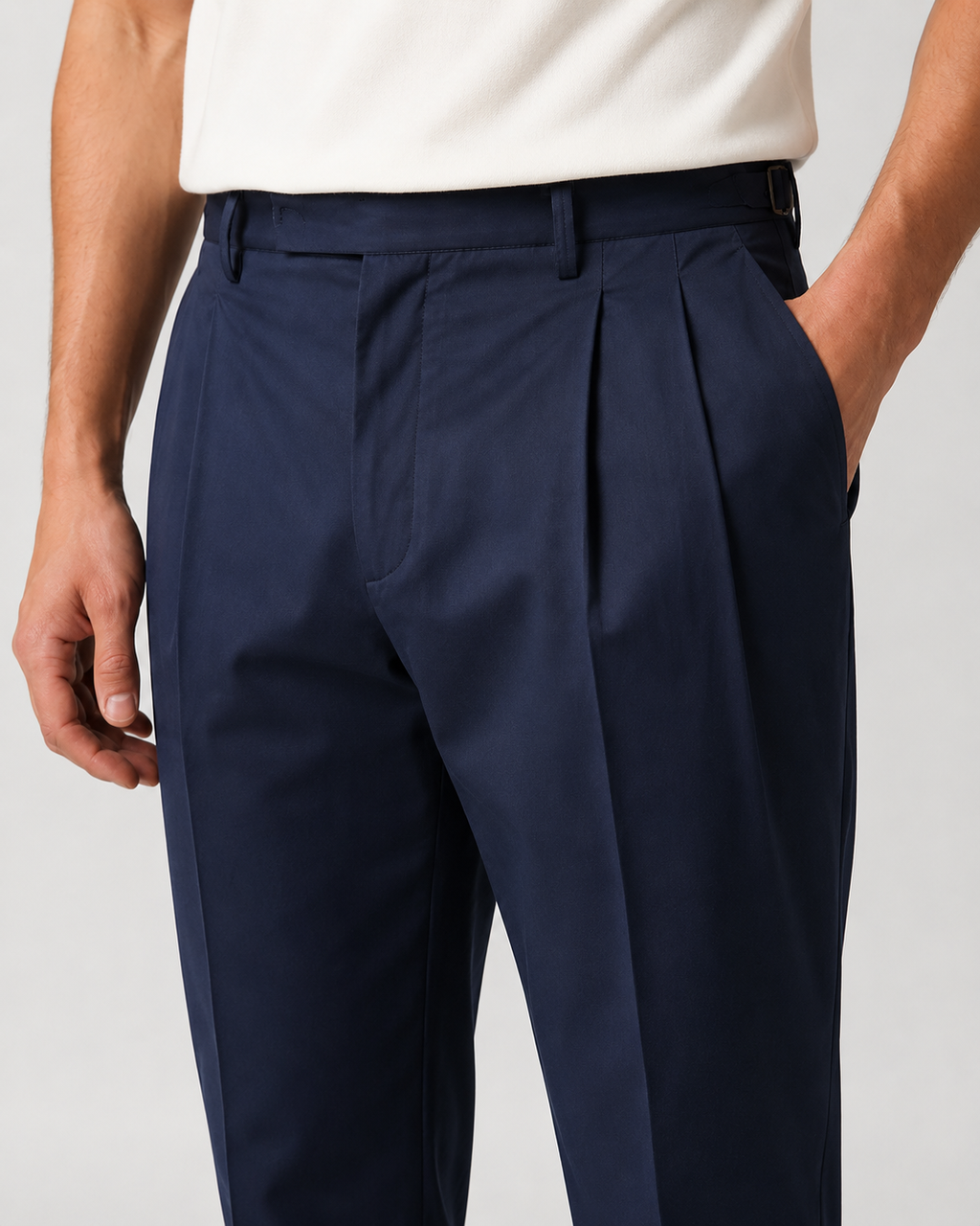 Pantalone chinos doppia pence