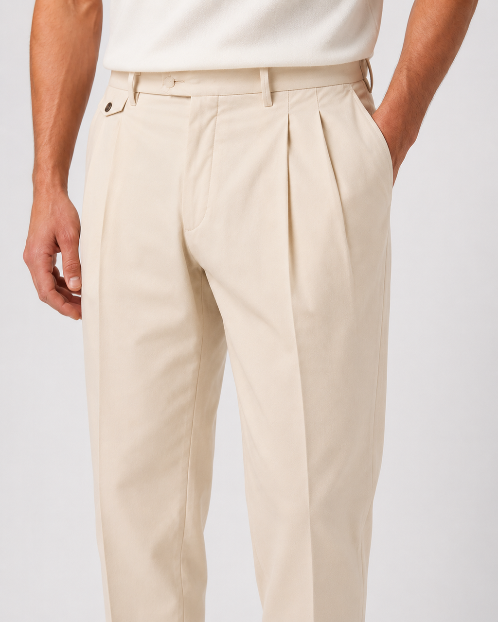 Pantalone chinos doppia pence