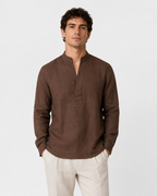 Camicia serafino in lino