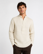 Camicia serafino in lino