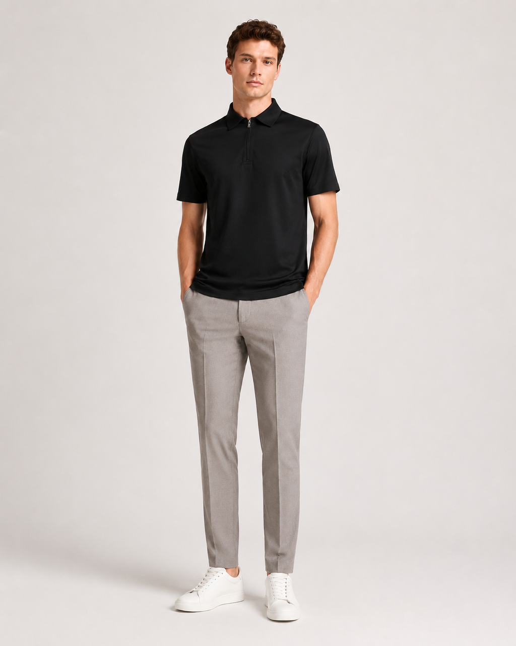 Polo con zip
