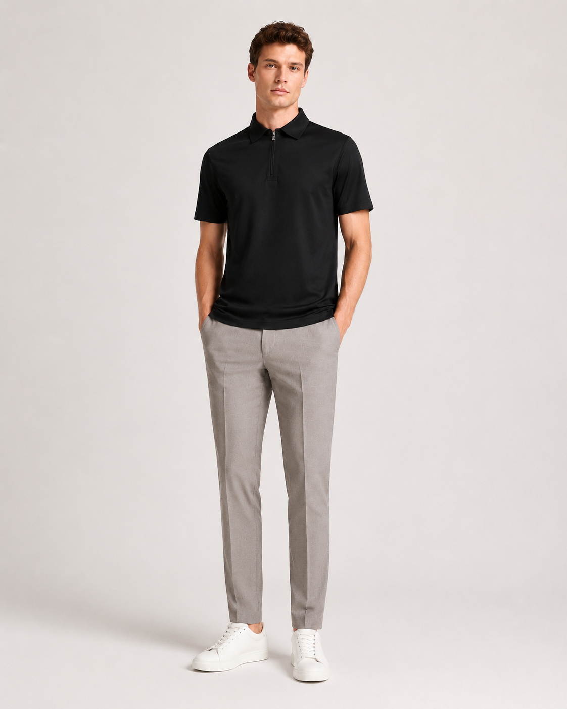 Polo con zip