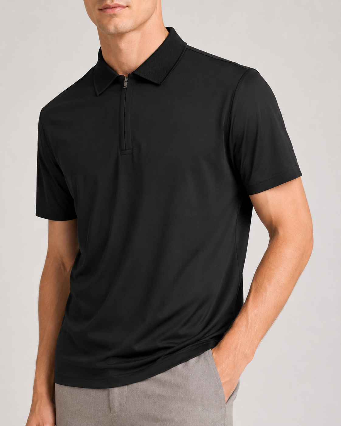 Polo con zip