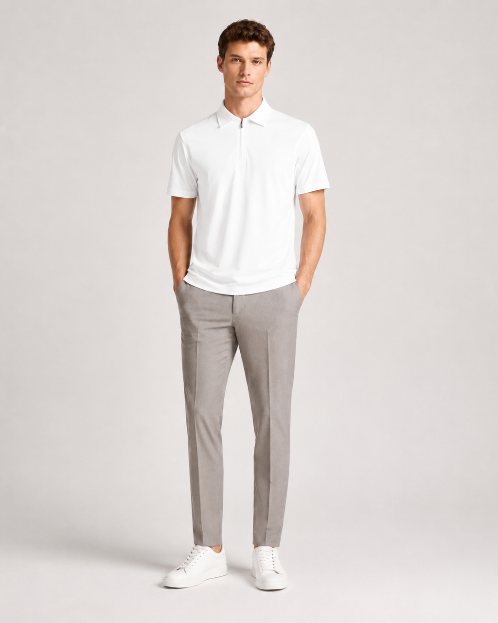 Polo con zip