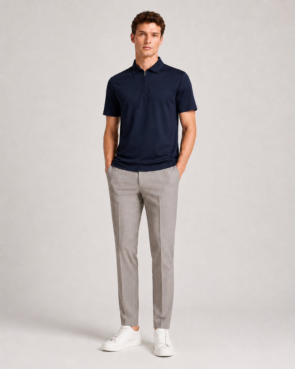 Polo con zip