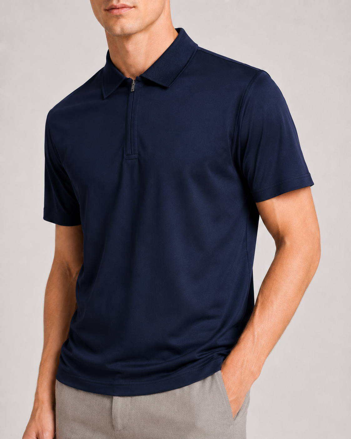 Polo con zip
