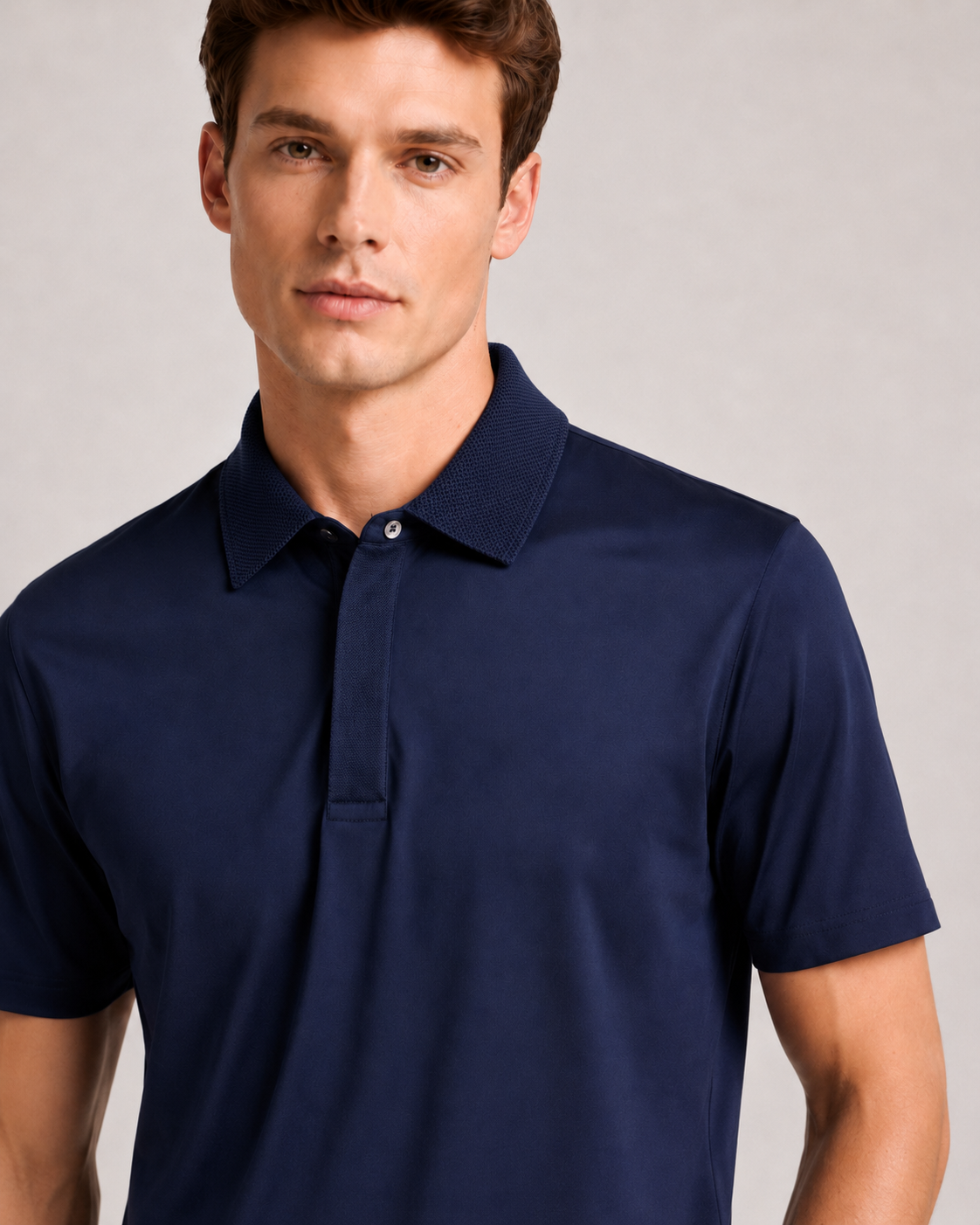 Polo tecnica con bottoni