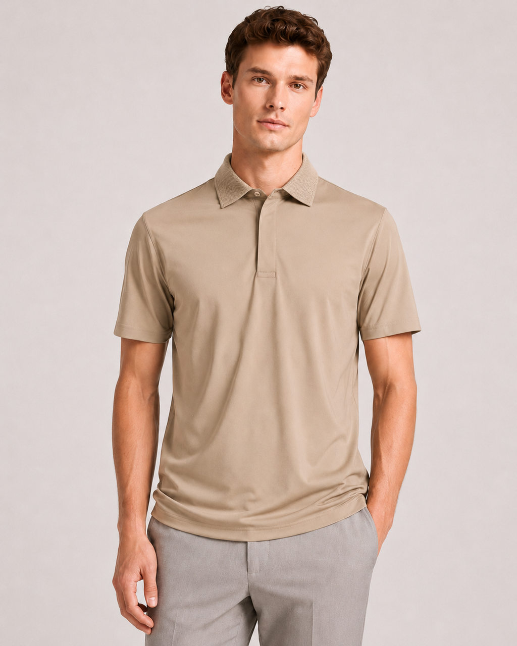 Polo tecnica con bottoni