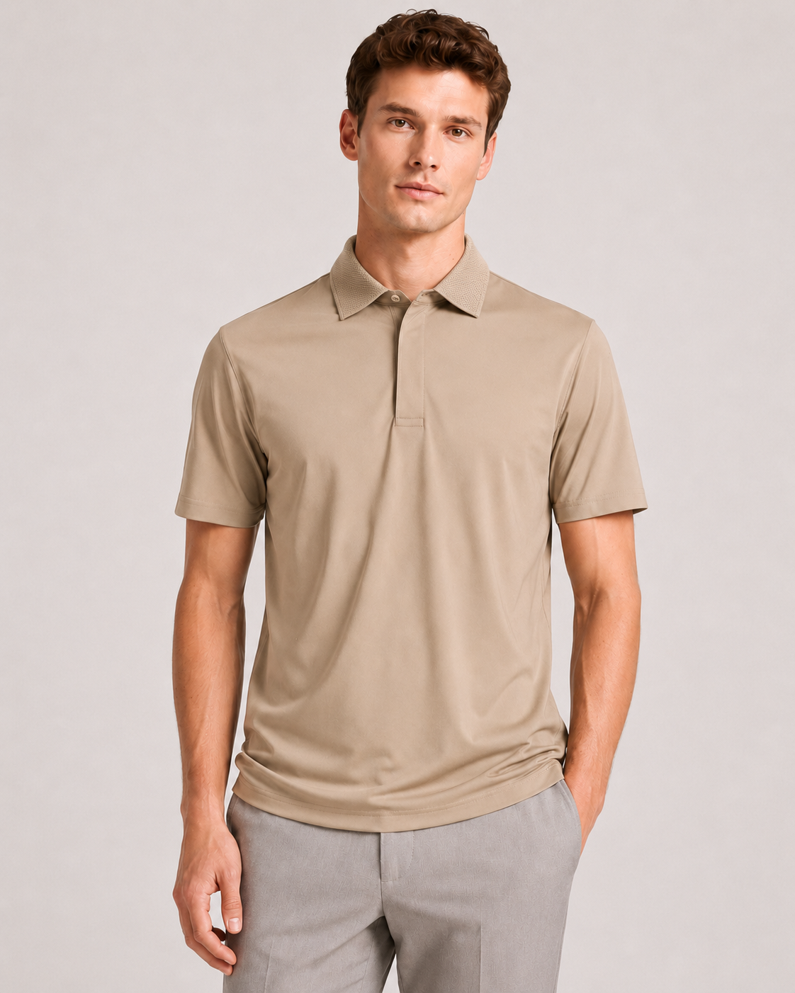 Polo tecnica con bottoni