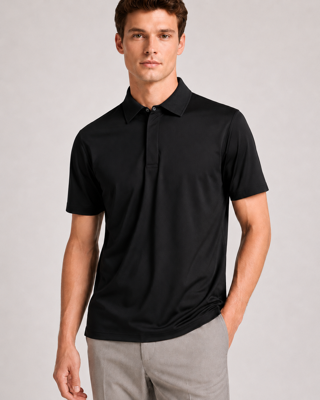 Polo tecnica con bottoni