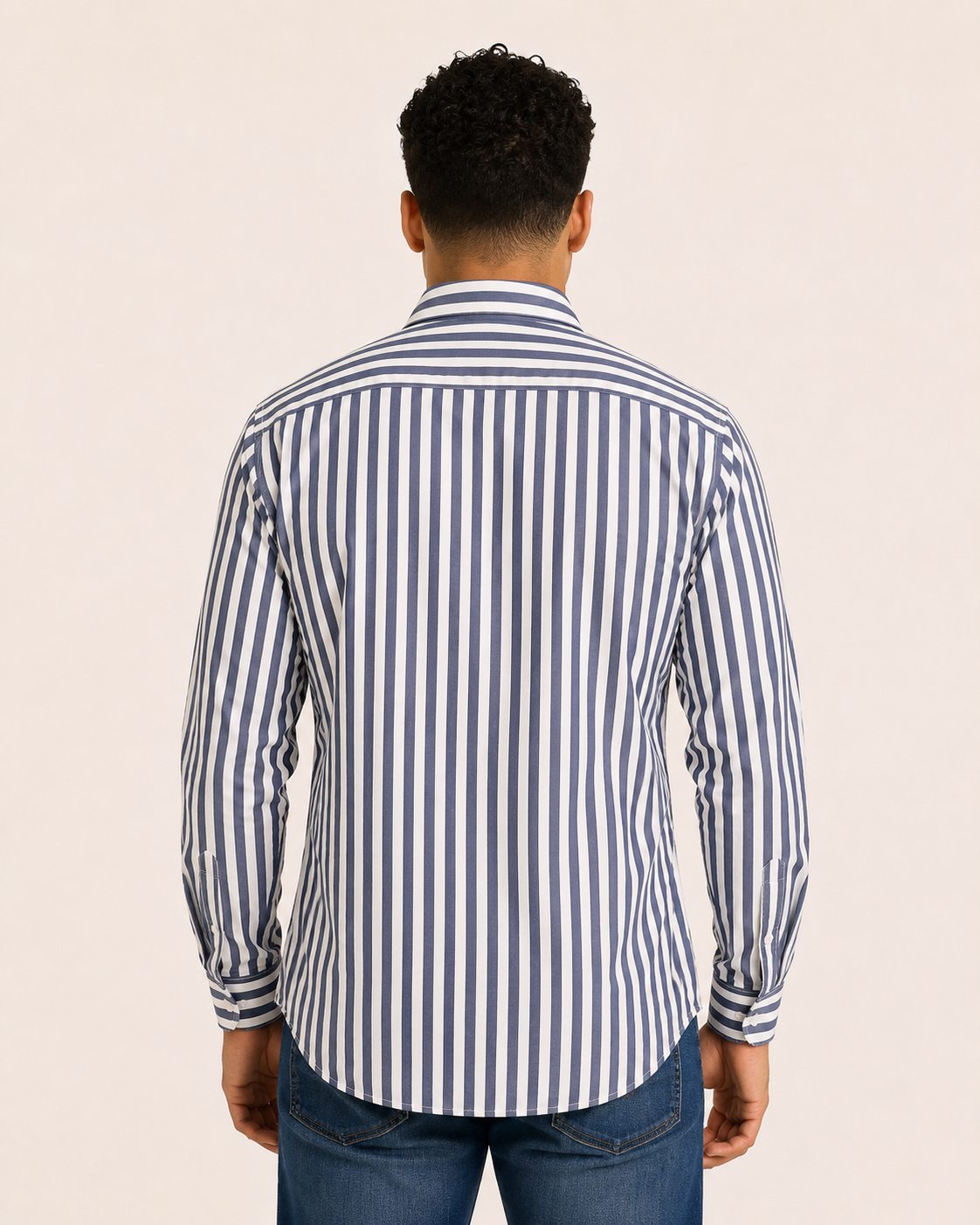 Camicia a righe in cotone