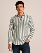 Camicia a righe in cotone