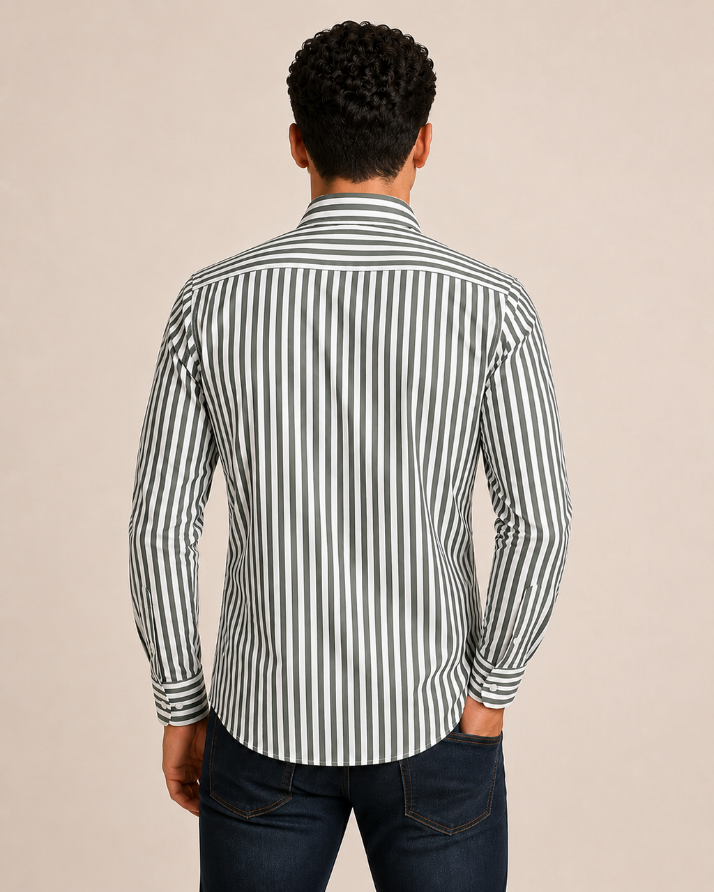 Camicia a righe in cotone