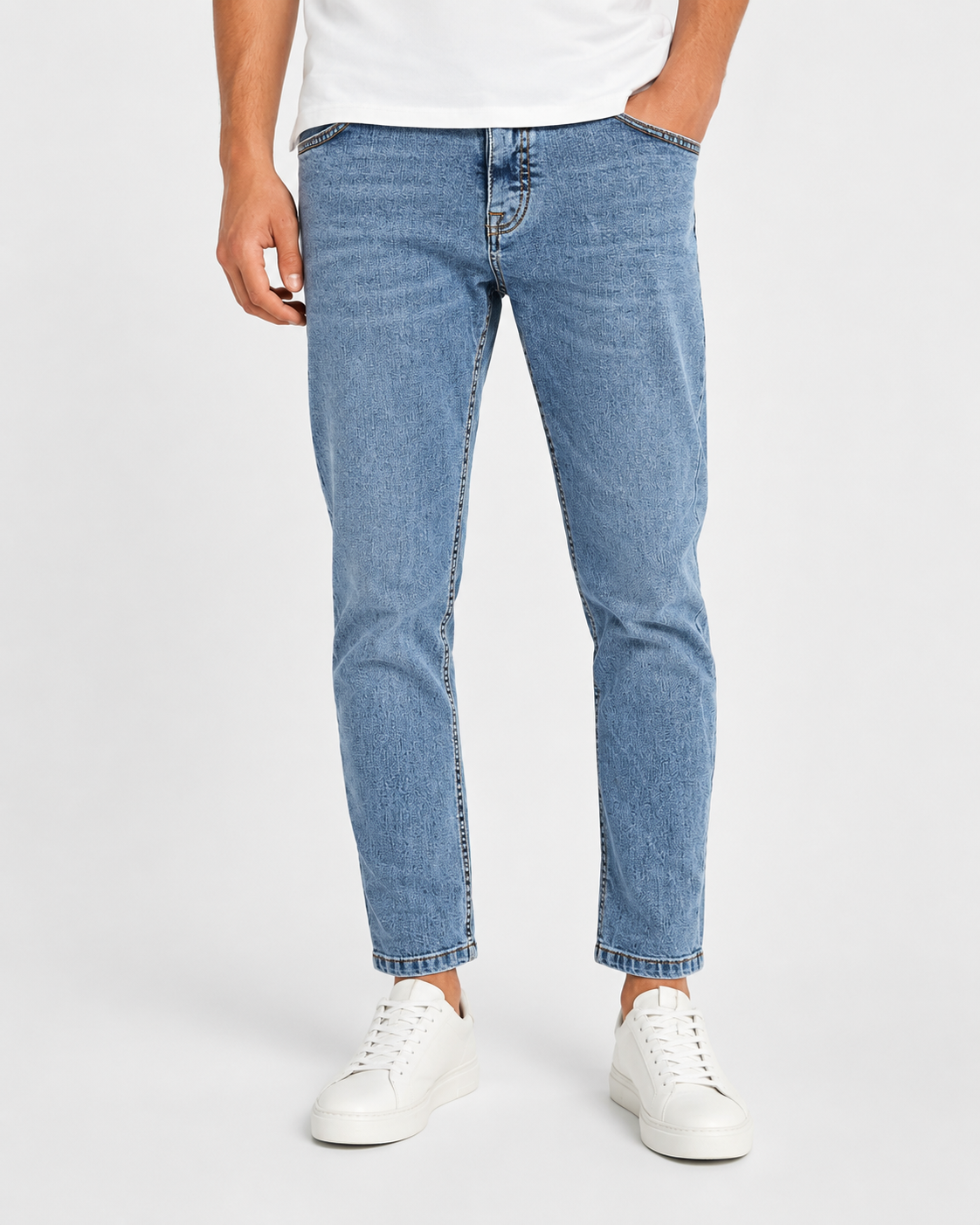 Jeans skinny denim marmo