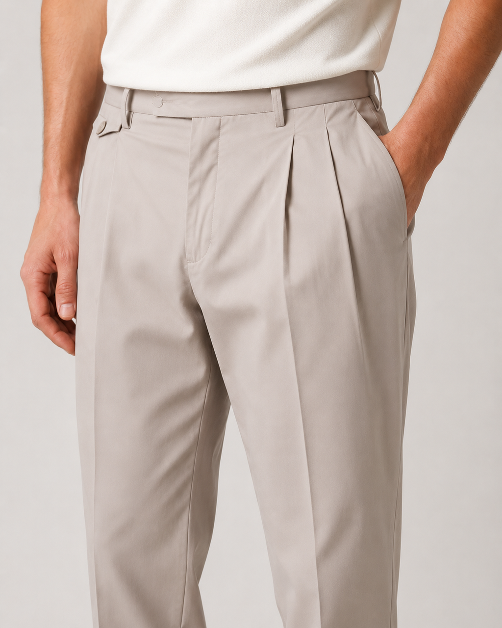 Pantalone chinos doppia pence