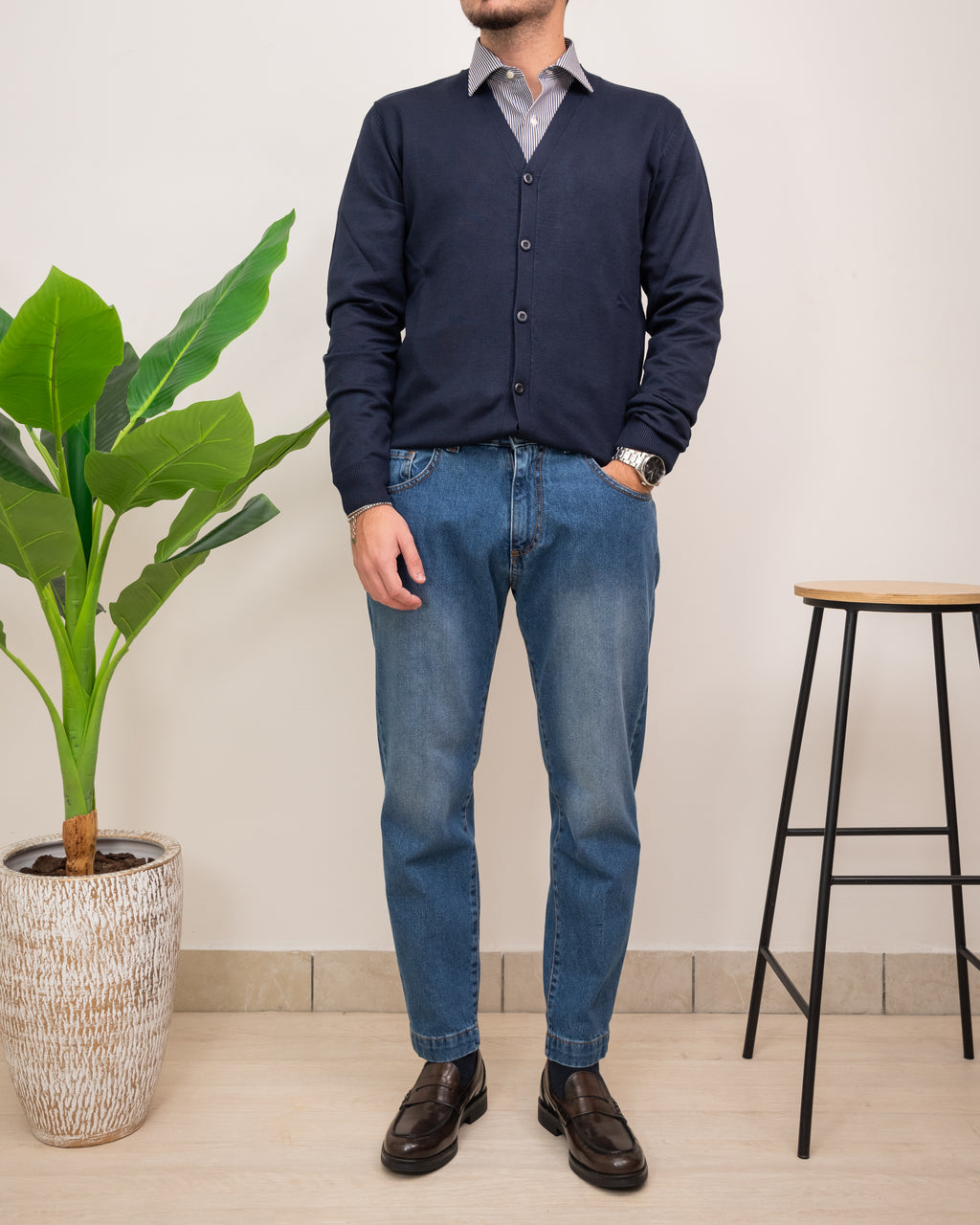 OUTFIT: CARDIGAN SEINSE CON PANTALONE DOPPIAVVI DENIM PI80