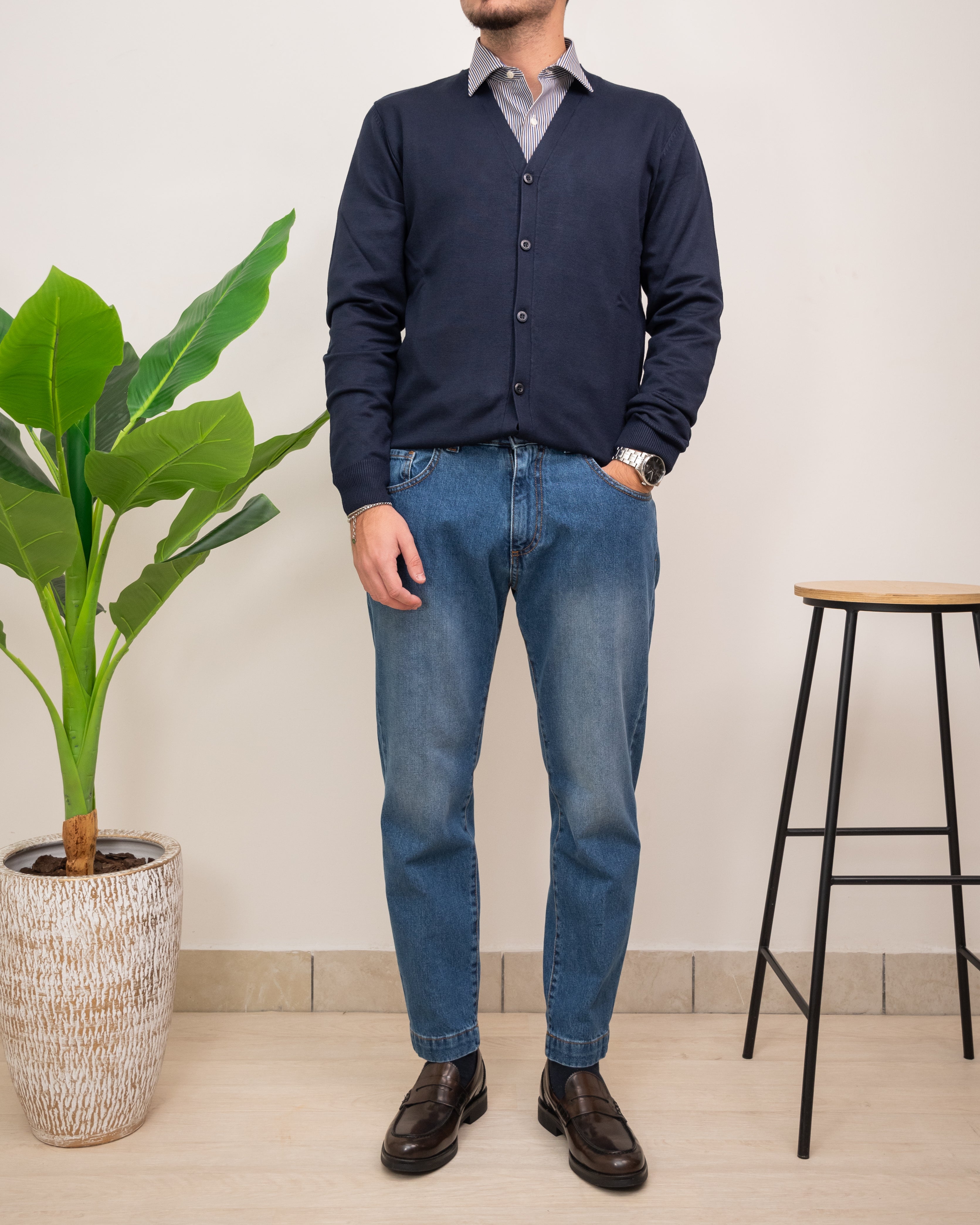 OUTFIT: CARDIGAN SEINSE CON PANTALONE DOPPIAVVI DENIM PI80