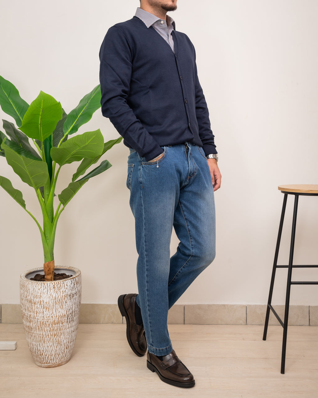 OUTFIT: CARDIGAN SEINSE CON PANTALONE DOPPIAVVI DENIM PI80