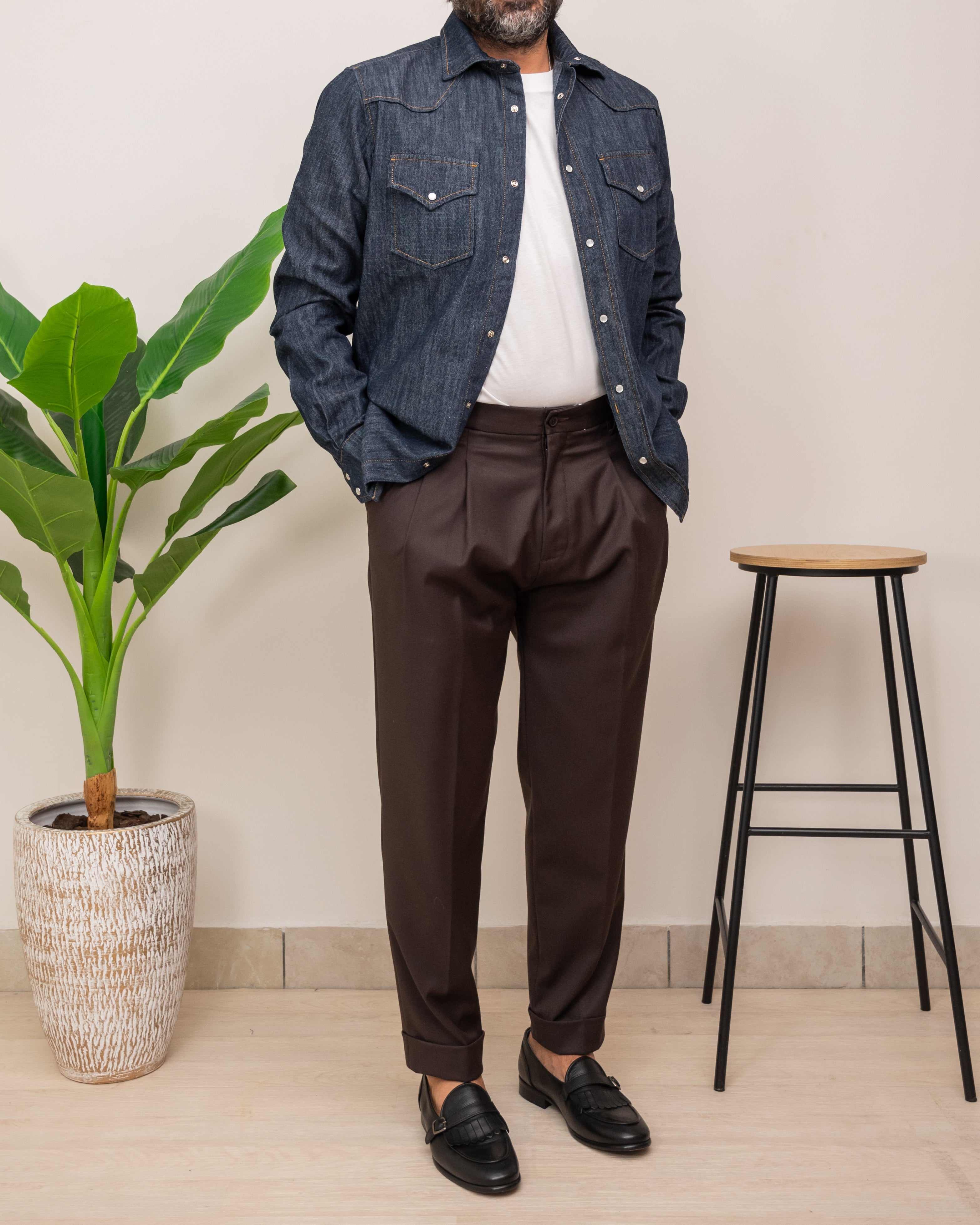 OUTFIT: PANTALONE DOPPIAVVI CHINOS PI58R CON CAMICIA DOPPIAVVI TEXAS GAMBARINE