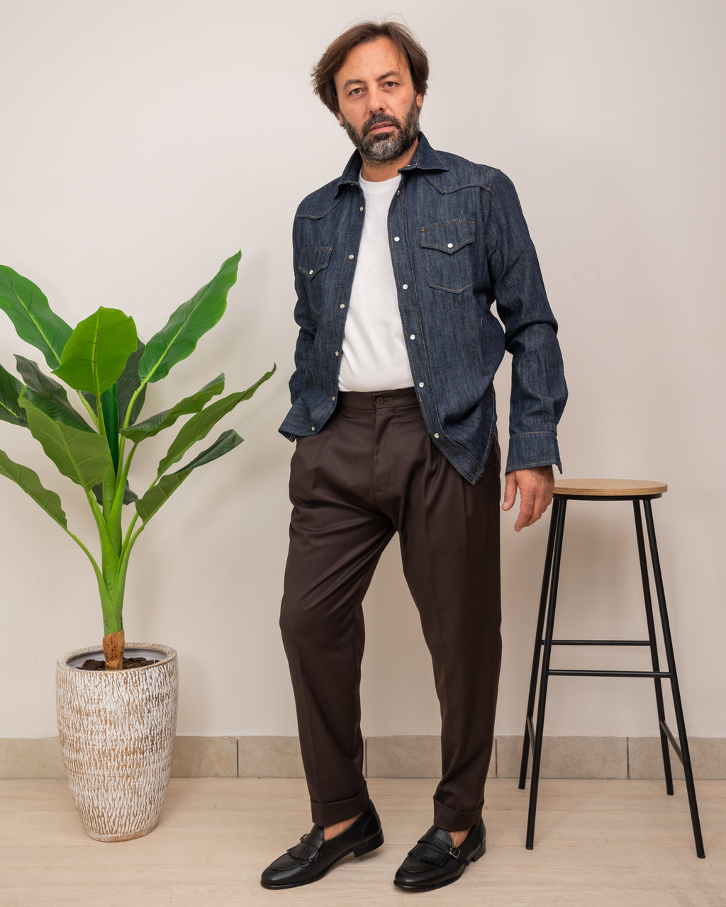 OUTFIT: PANTALONE DOPPIAVVI CHINOS PI58R CON CAMICIA DOPPIAVVI TEXAS GAMBARINE