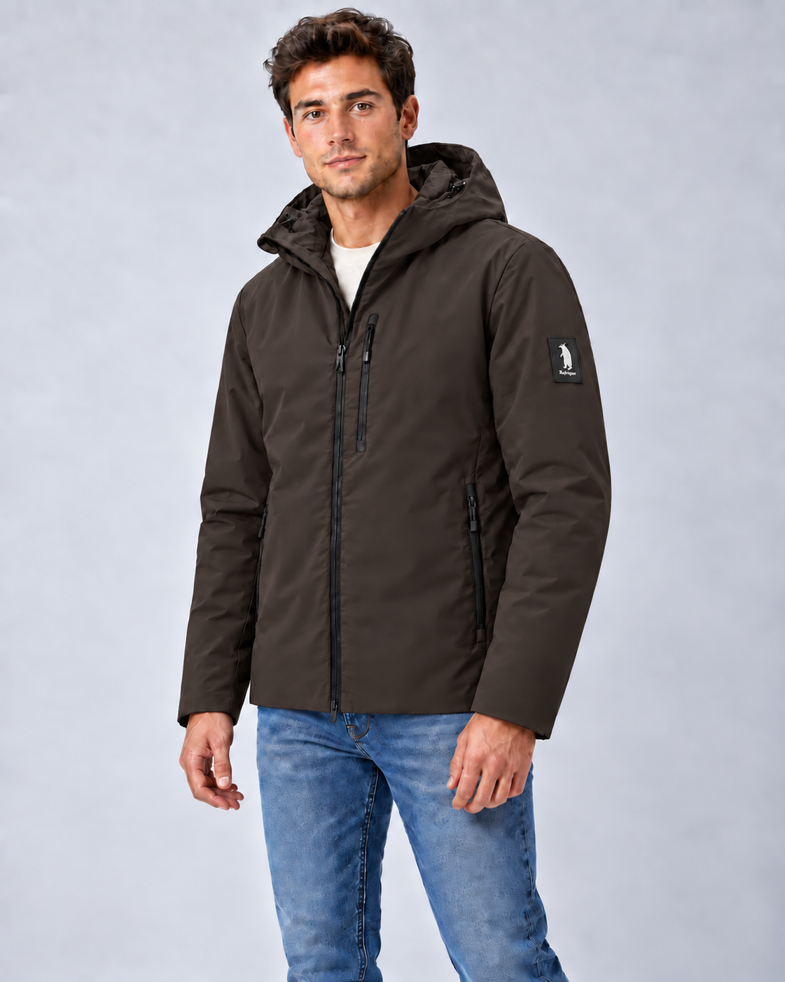 GIUBBOTTO NYLON ROOD - BROWN