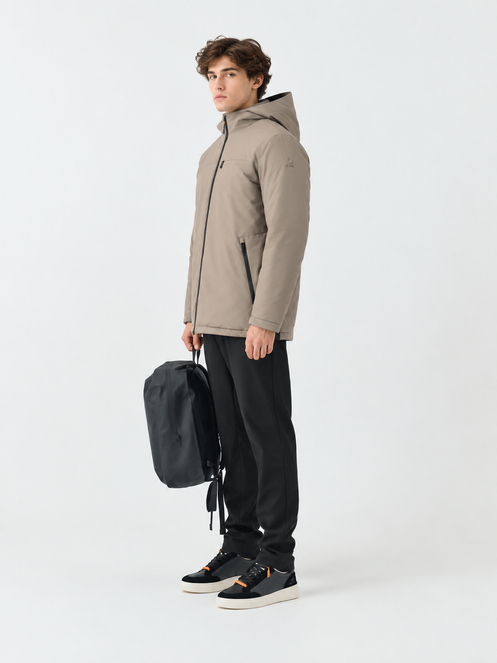 GIUBBOTTO SUNS - AURELIO VELOUR LONG FOSSIL