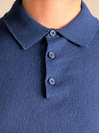 Polo in filo cotone con bottoni
