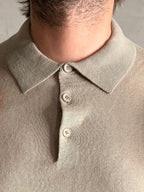 Polo in filo cotone con bottoni