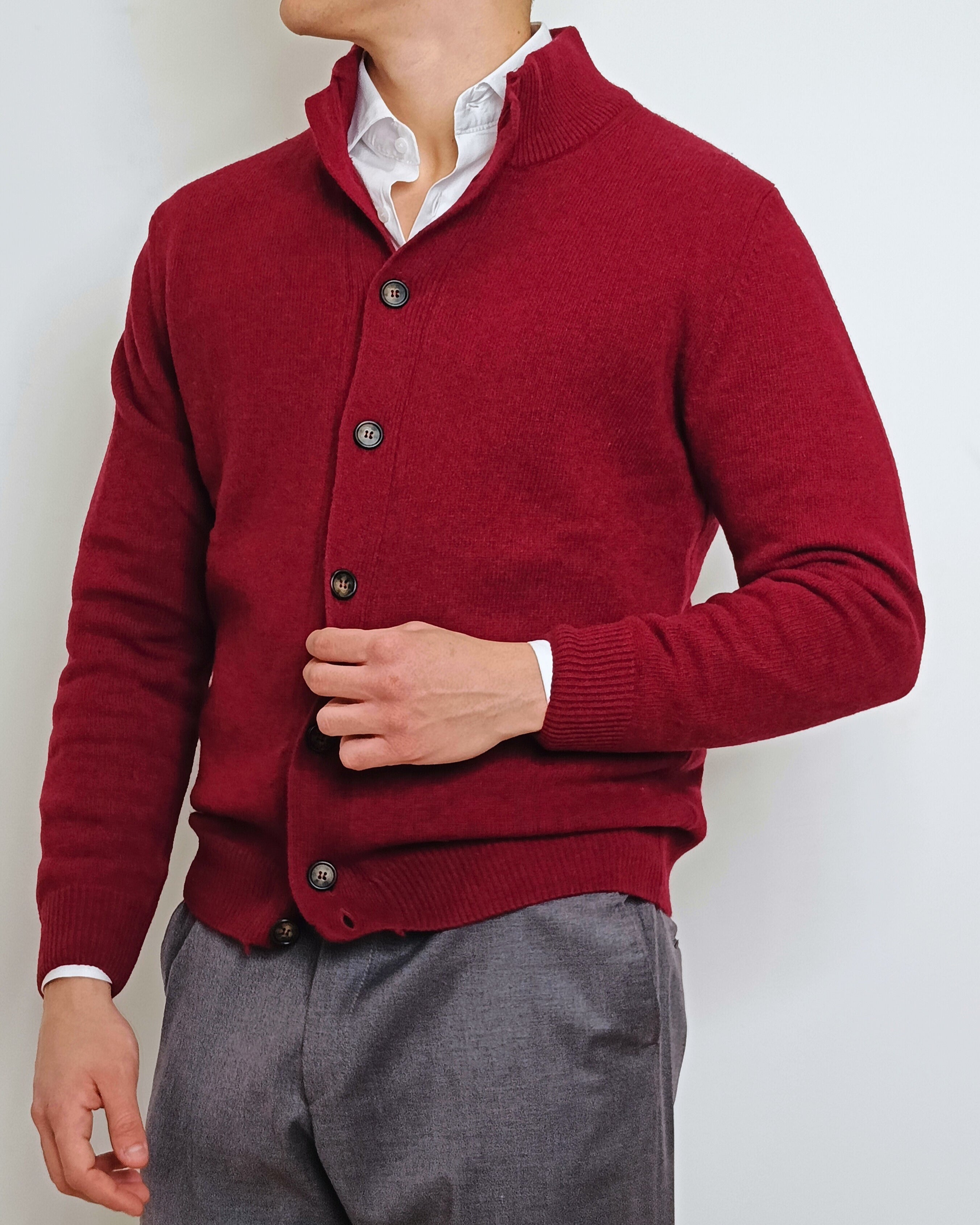 DOPPIAVVI CARDIGAN IN LANA CON BOTTONI