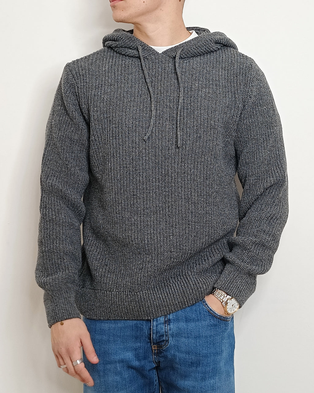 VALDICHIARA FELPA IN LANA CON CAPPUCCIO